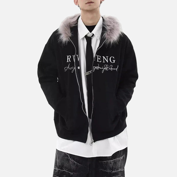 Faux Fur Essential Zip Hoodie
