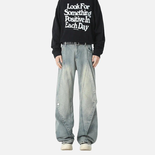 2000s Autumn Mosaic Relaxed Urban Beat Denim
