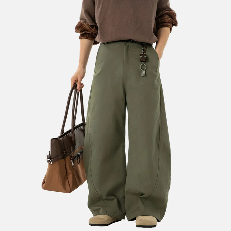 Pleat Cut Casual Vintage Trousers