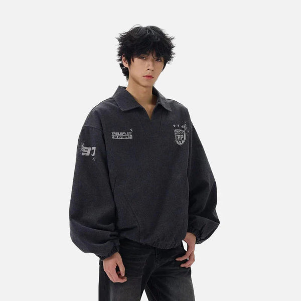 Campus Wash Letter Sport Sweatshirt