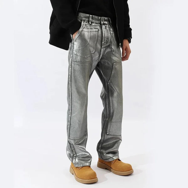 Metro Sleek Silver Coated Relaxed Urban Beat Denim