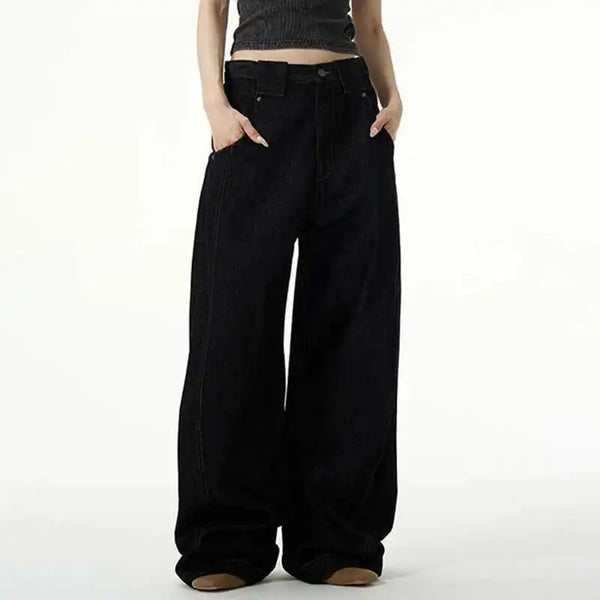 Solid Wash Straight Denim