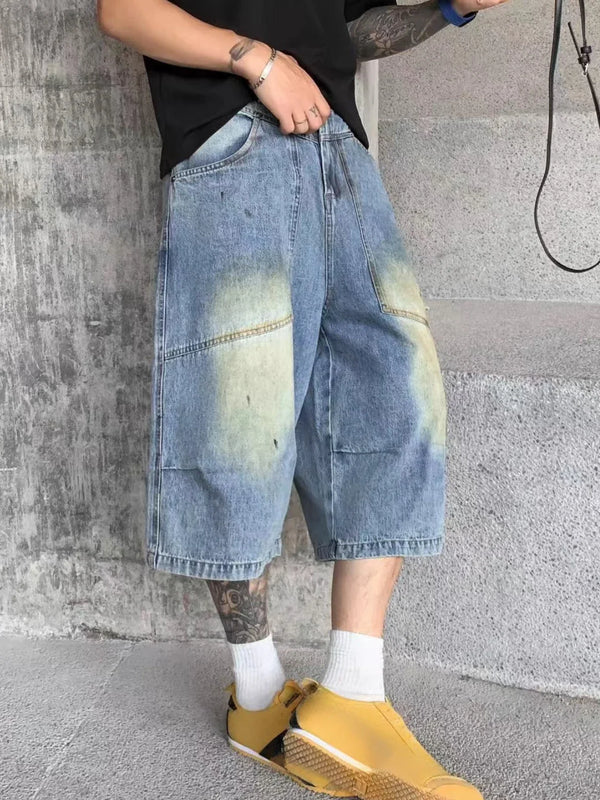 Timeless Personalized High Street Relaxed Denim Shorts
