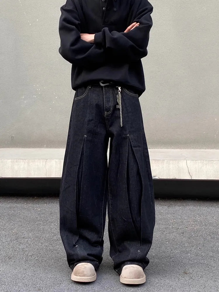 Wardrobe Staple Black Relaxed Bell Leg Denim