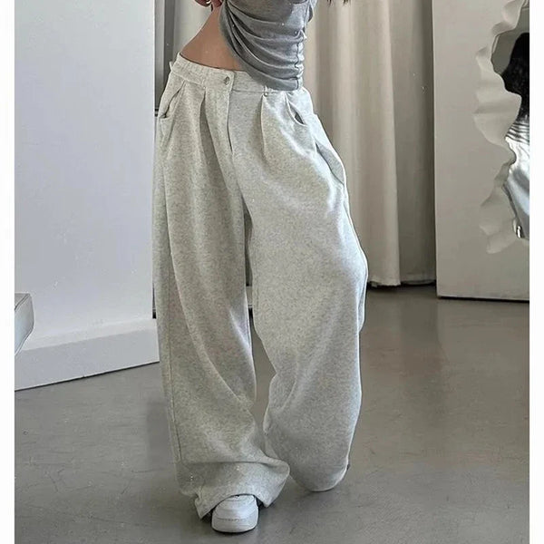 Stripe Vintage Wide-Leg Sweatpants