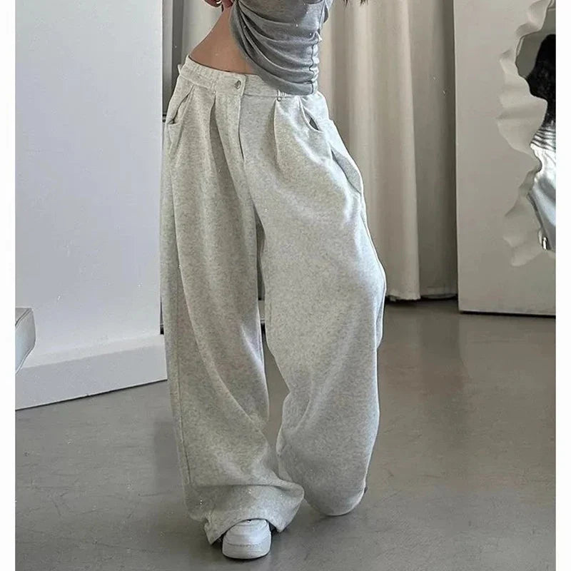 Stripe Vintage Wide-Leg Sweatpants