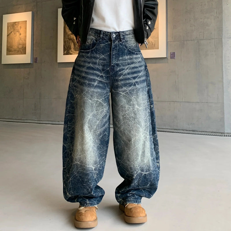 Electric Blue Graphic Rinse Scimitar Denim