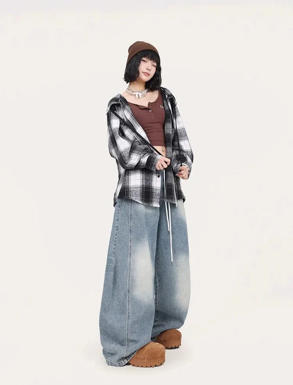 Blue Jazz Frayed Denim Long Denim
