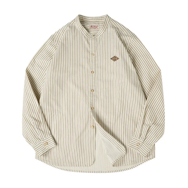 Soft Stripe Relaxed Collar Top