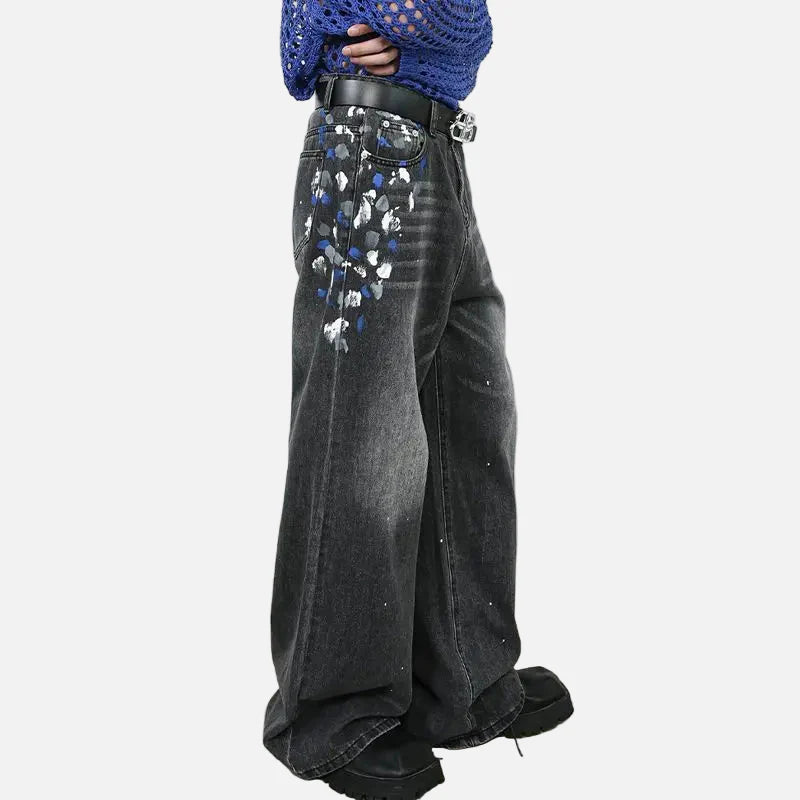 Chic 2000s Classic Graphic Bell Leg Denim