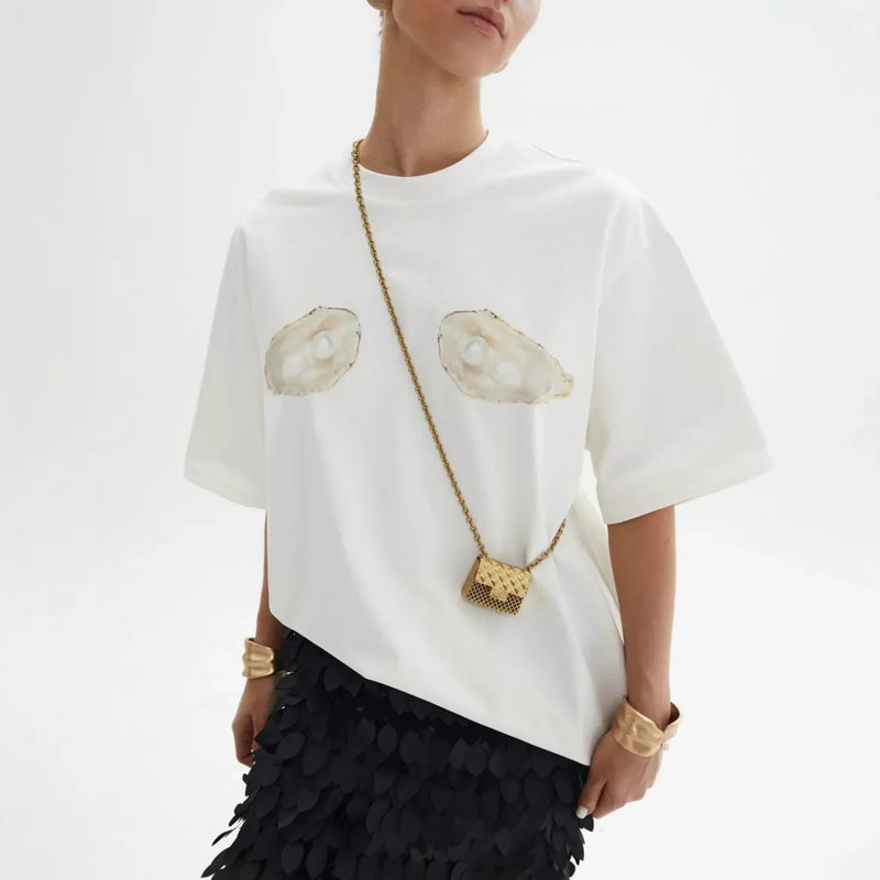 Heritage Russian Style Stamped Short-Sleeved T-Shirt