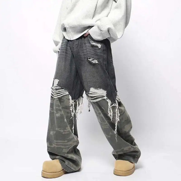 Chic Camo Printed Classic Denim