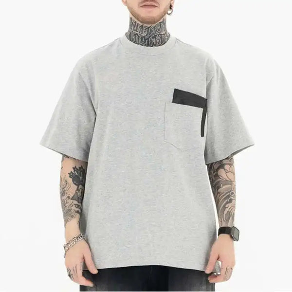 Current Leather Fragment Double Pocket T-Shirt