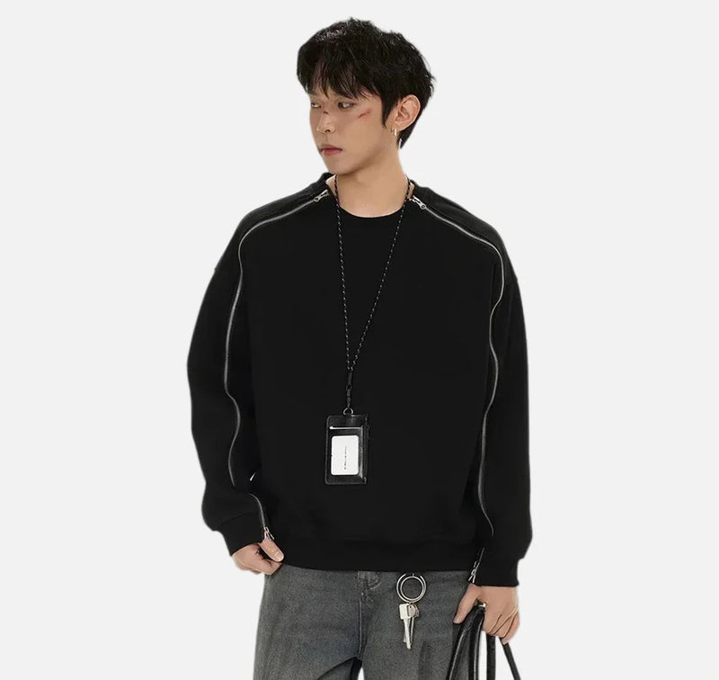 Velour Block Zip Street Top