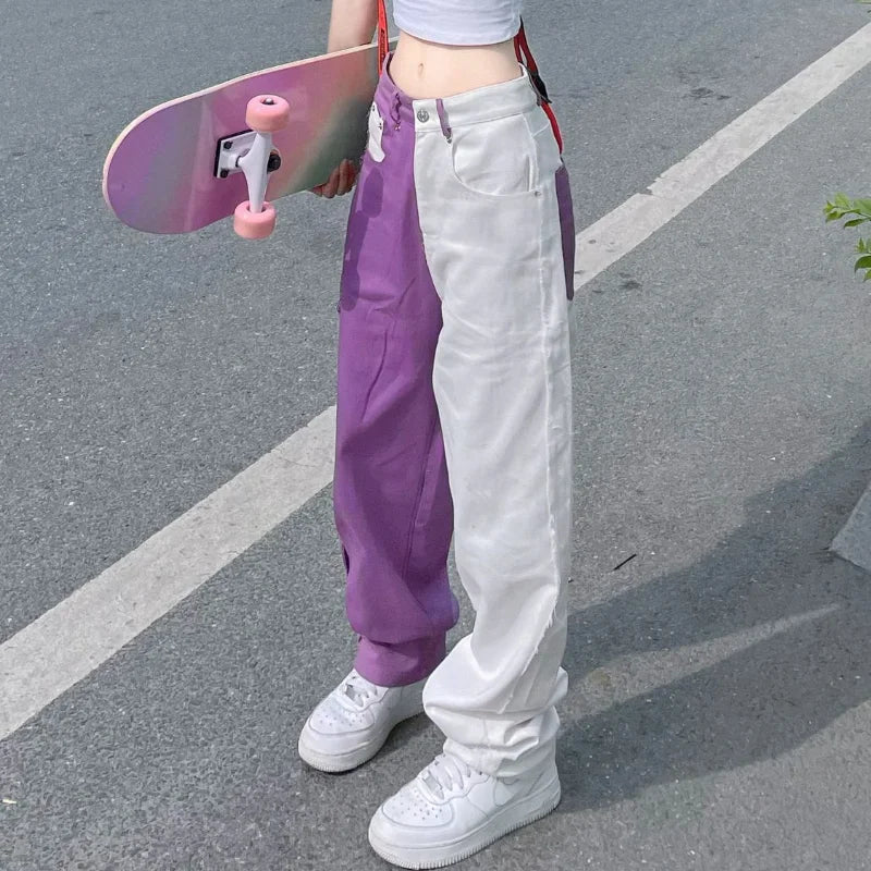 Modern Irregular Purple Mosaic Denim
