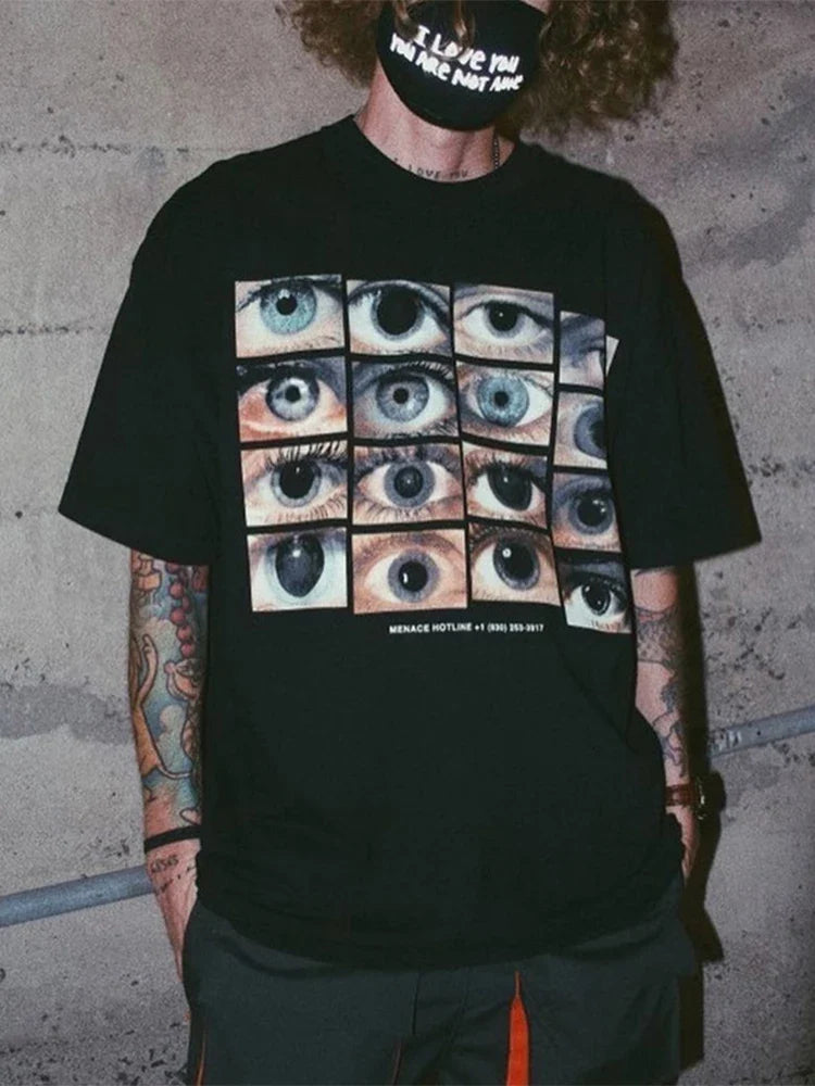 Shadow Throwback Drop-Shoulder Shadow-Print T-Shirt