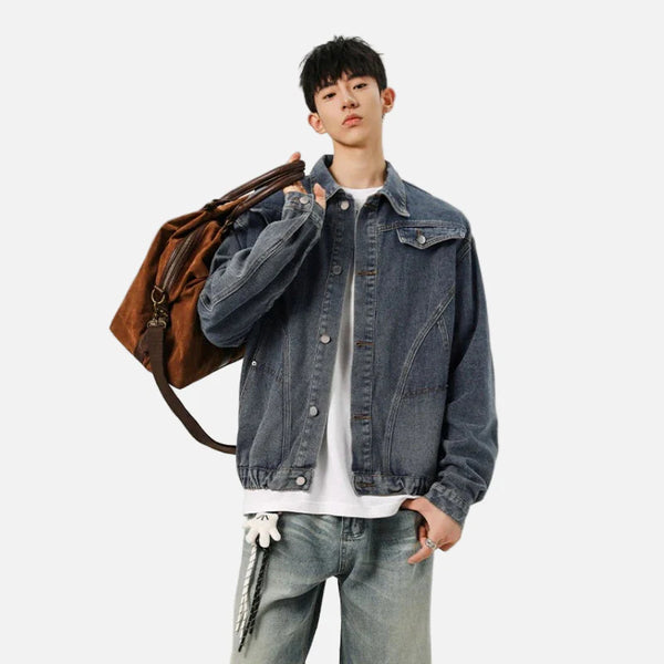 2000s Seoul Autumn Washed Denim Jacket