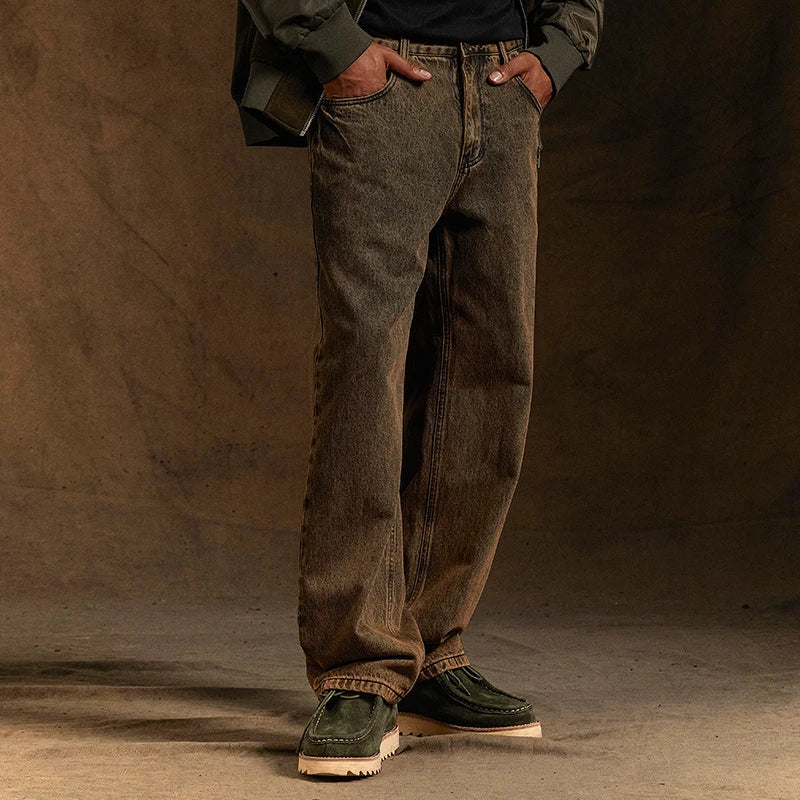 Yellow Classic Rinse Easy Cut Denim