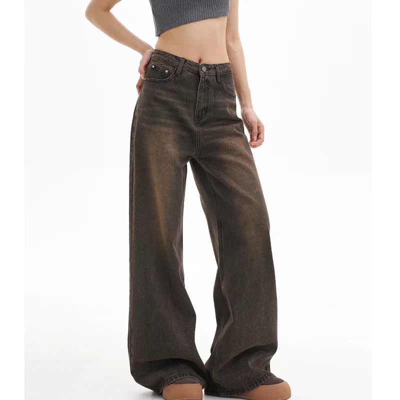 Heritage Coffee Grey High-Rise Denim