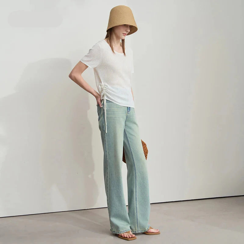 Minimalist Summer Classic Bell Leg Denim