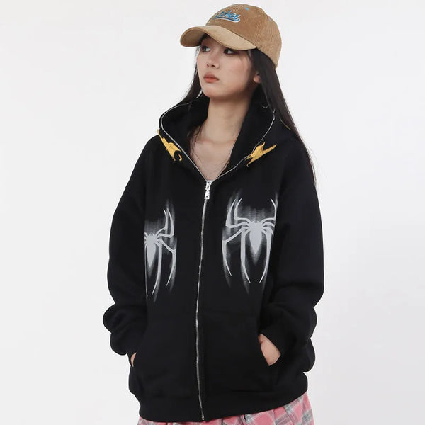 2000s Dark Web Zip-Up Sweatshirt