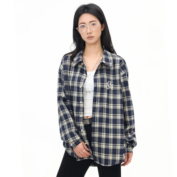 Wa-Style Luxury Plaid Womens Blouse