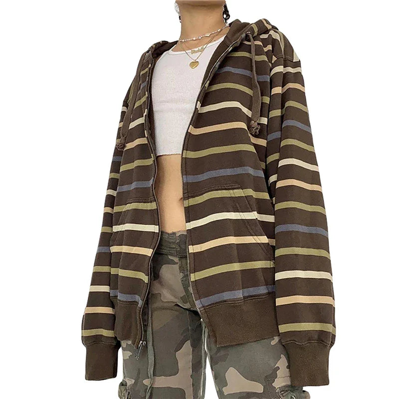Stripe Aesthetic Long Sleeve Top