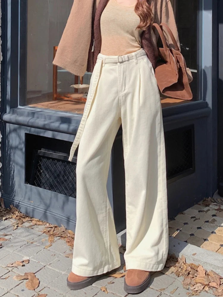 Elegant Cord Wide-Leg