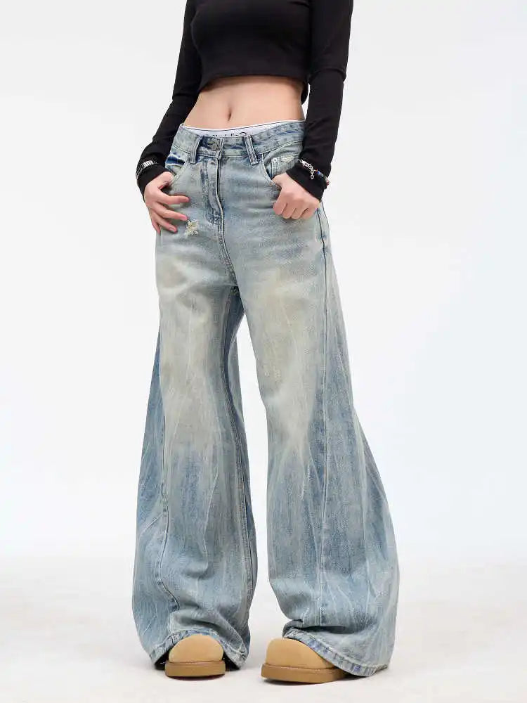 Heritage High-Rise Relaxed Torn Denim