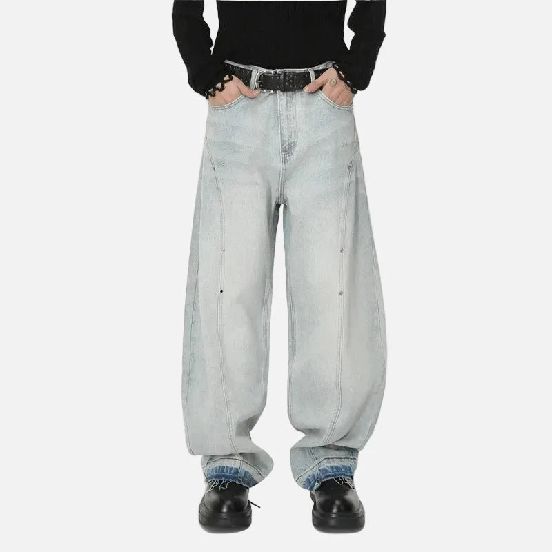 Modern Relaxed Faded Bell Leg Denim