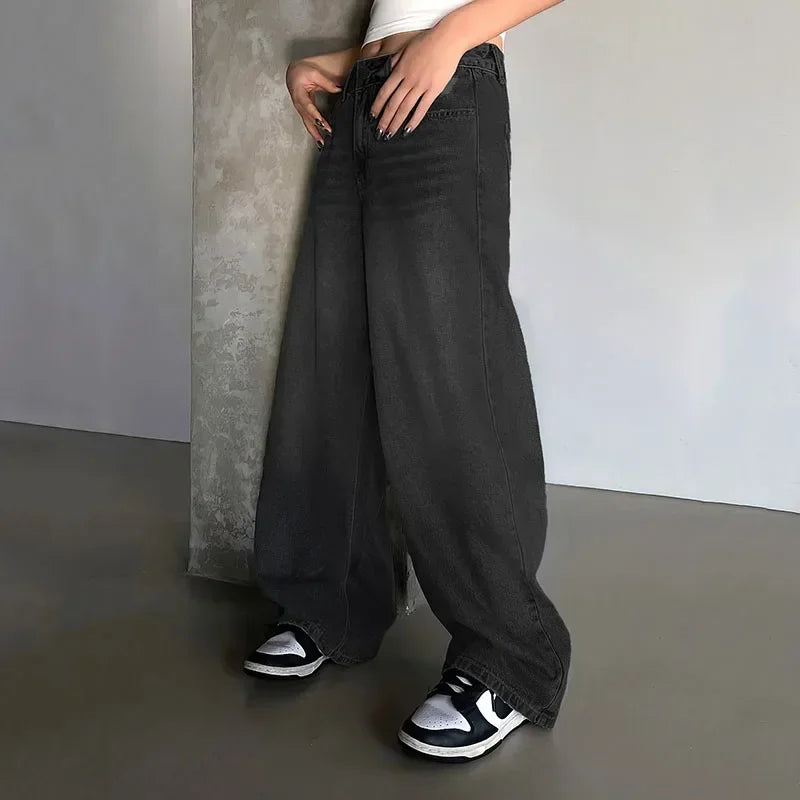 Modern High-Rise Bell Leg Torn Denim