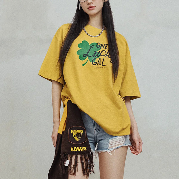 Weekend Clover Print Short Sleeve T-Shirt