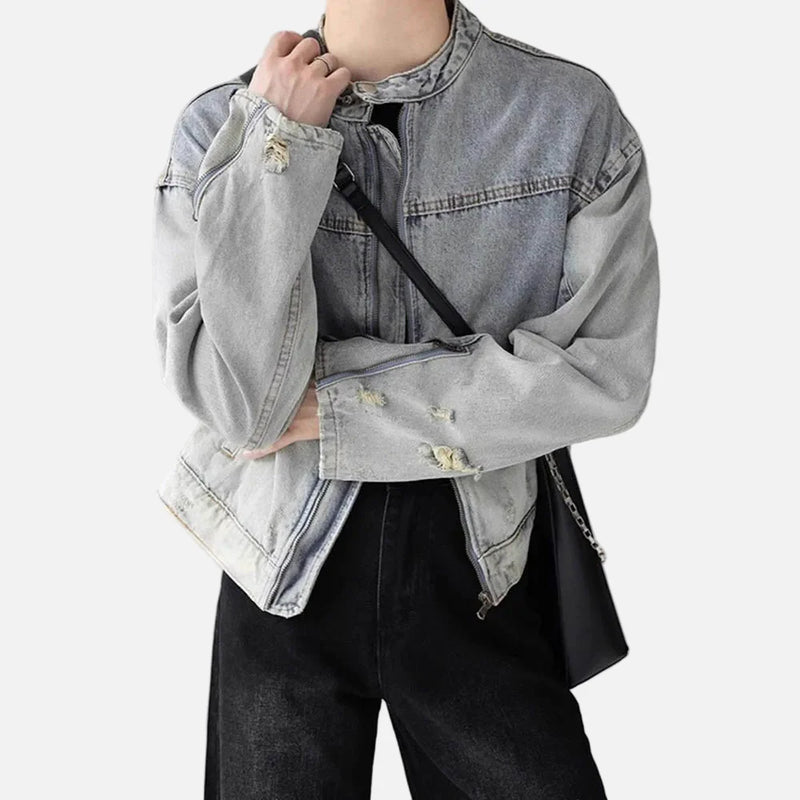 Metro Solid Long Sleeve Denim Jacket