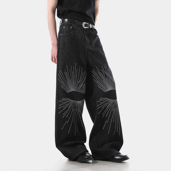 Stitched Relaxed Western Style Classic Denim