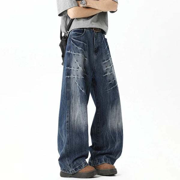 Contrast Color Classic Leg Denim