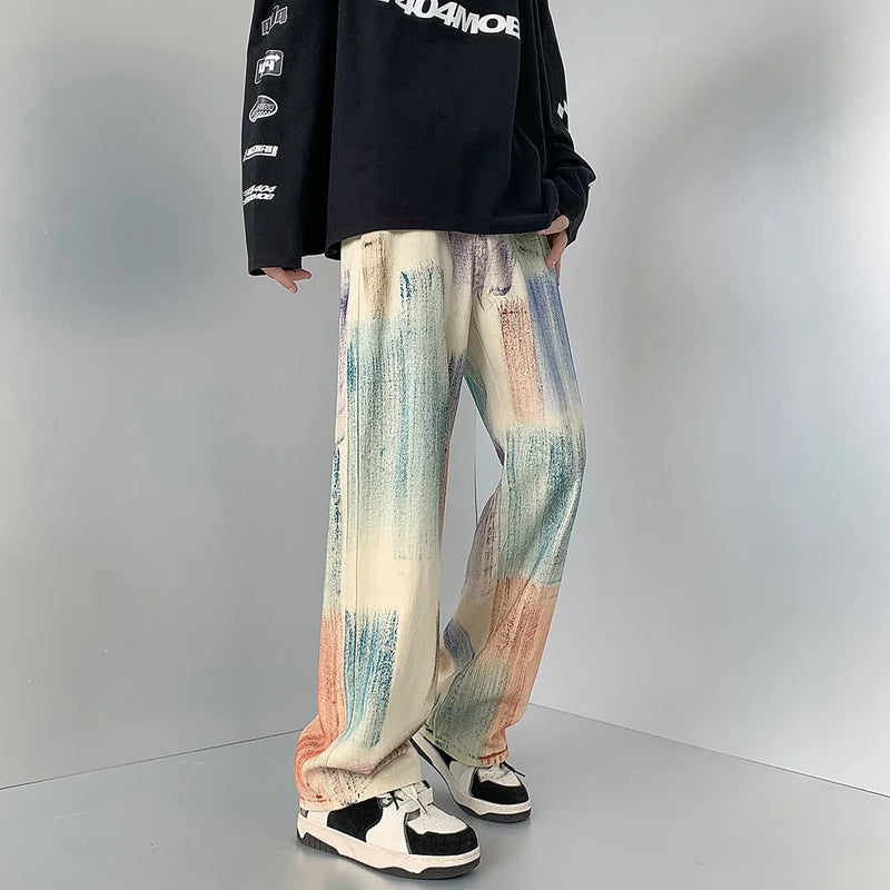 Colorful Graphic Batik Relaxed Denim