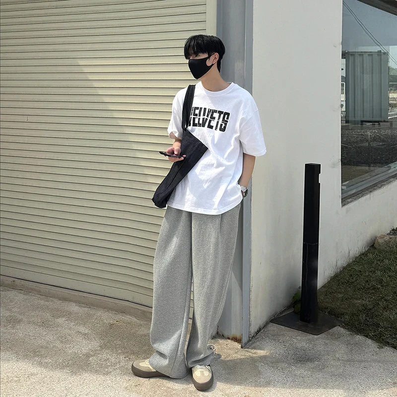 Concrete-Jungle Frosted Power-Print Velvets Typography Off-Duty T-Shirt