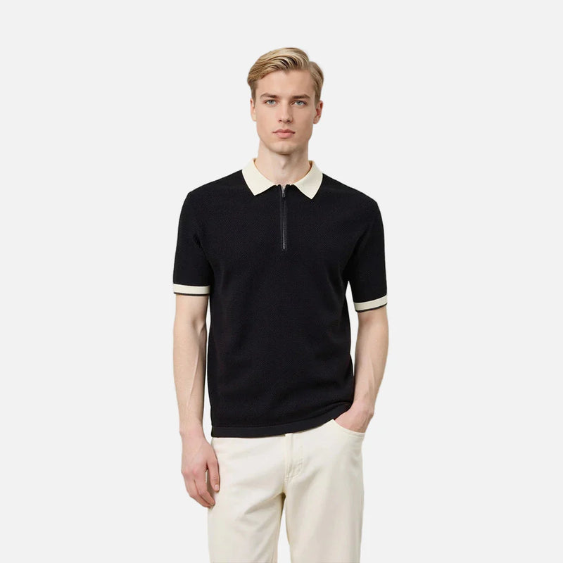 Soft Air-Light Everyday Collar-Knit T-Shirt