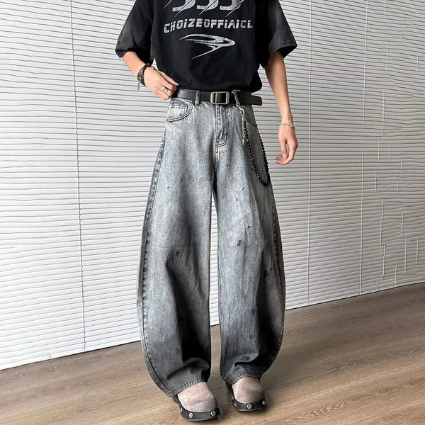 Plush Seoul Style Ombre Bell Leg Denim