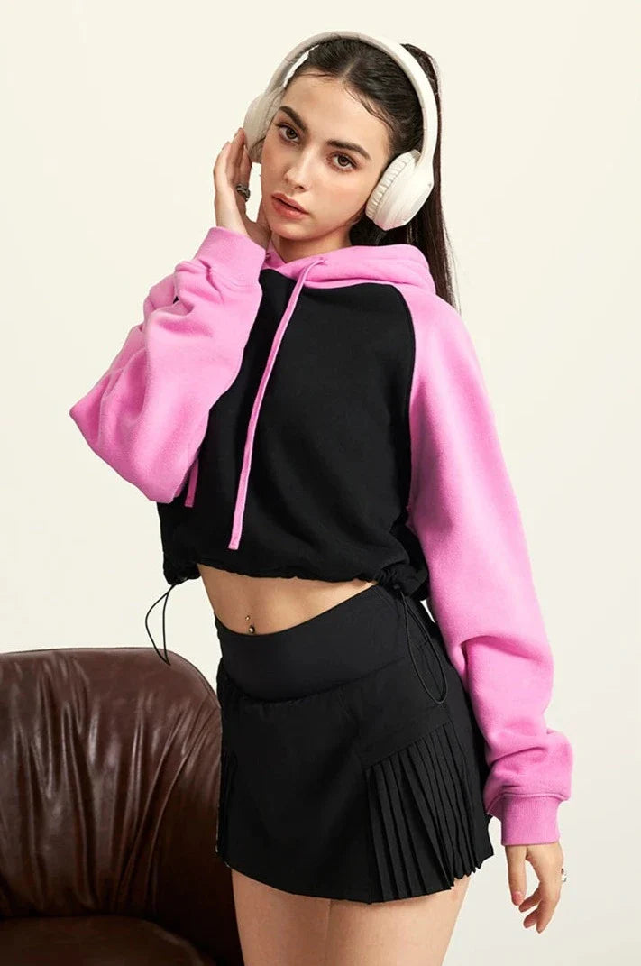 Women's Brick Colorblock Cropped Sweatshirt