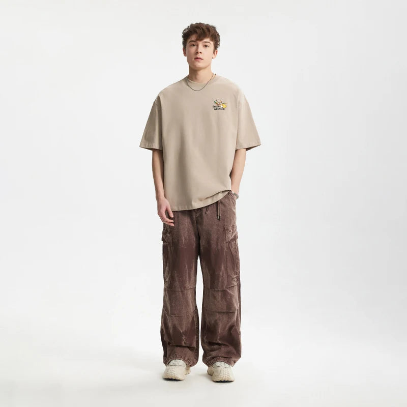 Dalga Baskılı Tişört, önden görünüm — Navra Wear