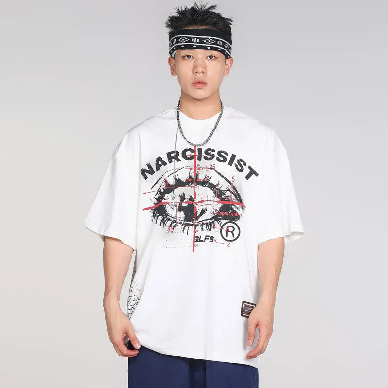 Gotik Baskılı Tişört, önden görünüm — Navra Wear