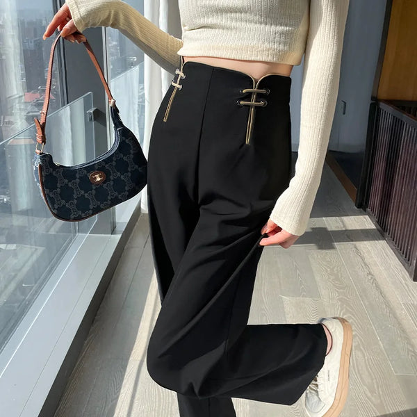 Eastern High-Rise Solid Trousers