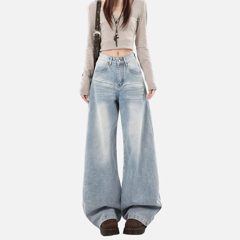 Signature High-Rise Relaxed Bell Leg Denim
