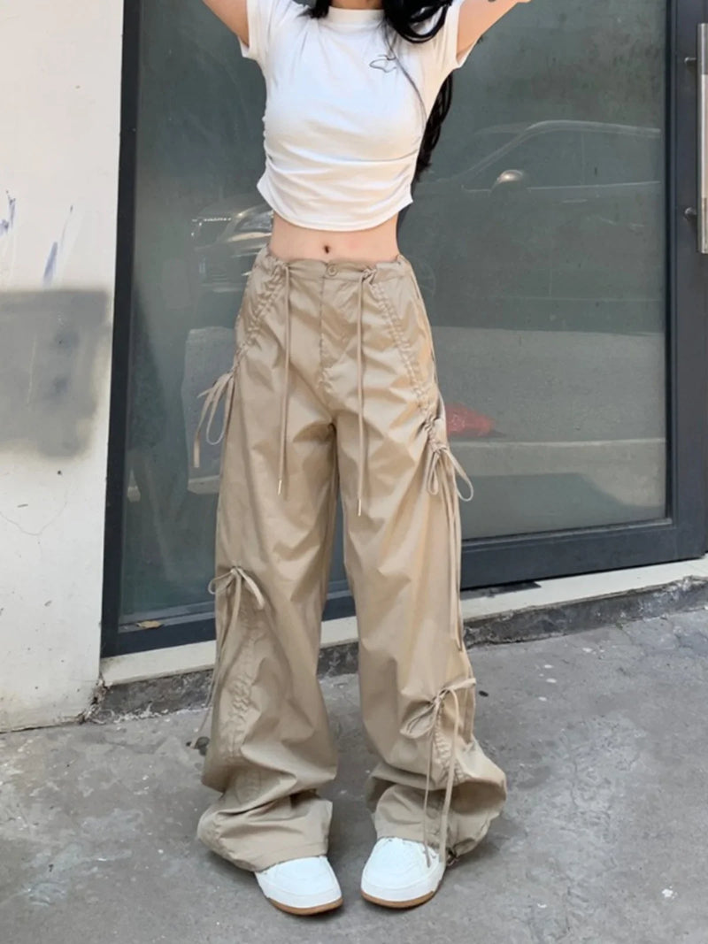 Heritage Oversized Pink Bow Street Pants