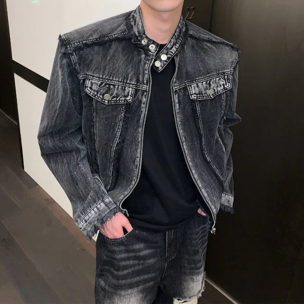 Metro Faded Rugged Rebel Washed Denim Jacket