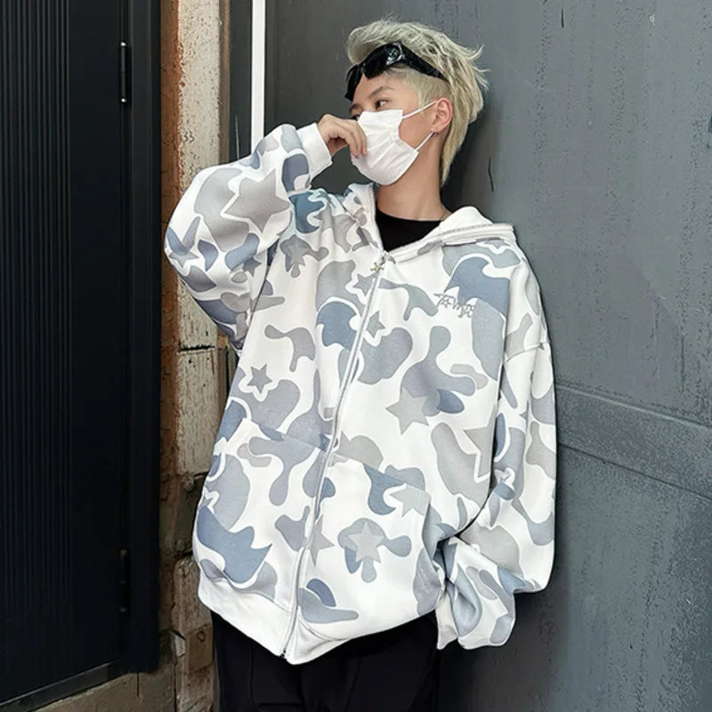 Milky Star Zip-Up Sweatshirt