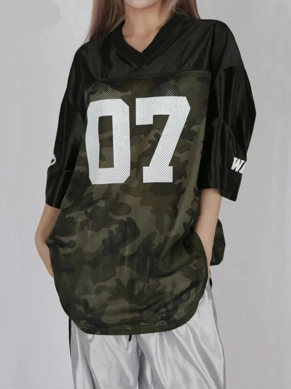 Women Polished Hip Hop Unstructured Jersey T-Shirt