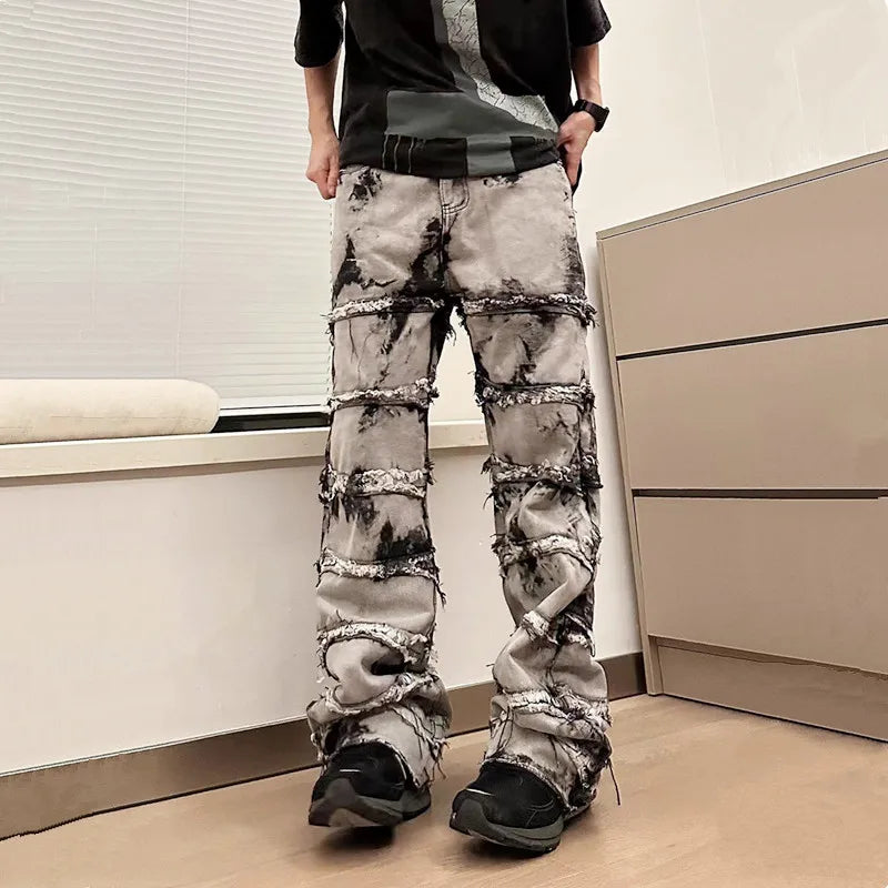 Metro Cyber Grey Stacked Relaxed Denim