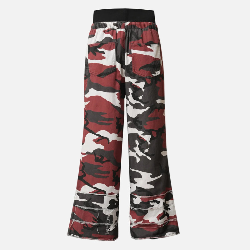 Elastic Waist Drawstring Woodland Bell Denim